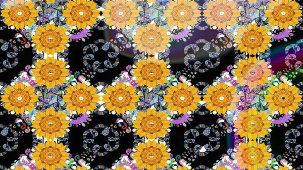 El çizimi Raster çizimi. Karalama elementleri. Çizim çiçek deseni duvar kağıdı, web sitesi arkaplanı, paket kağıdı, davetiye, broşür, pankart veya web sitesi için kullanılabilir.