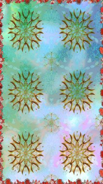 Raster illüstrasyonu. Tarafsız renklerde çiçekler. Çiçek süsü ile kusursuz desen.