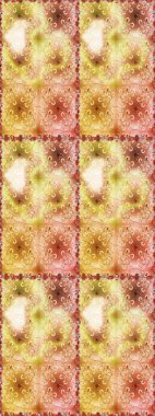 Kusursuz çiçek deseni duvar kâğıdı olarak kullanılabilir. Raster illüstrasyonu. Çiçekler bej ve sarı renklerde.