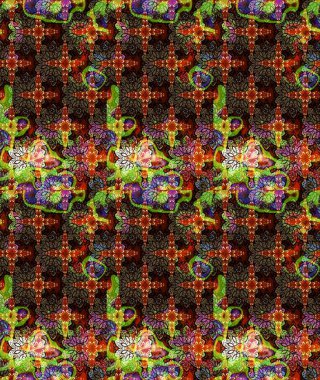 Çiçekli yaz çiçekleri. Küçük çiçekte güzel bir desen. Robot resim. Motley illüstrasyonu. Moda baskıları için zarif bir şablon. Küçük renkli çiçekler..