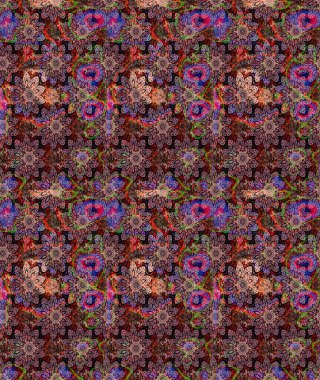 Raster illüstrasyonundaki çiçek desenli çizim. Pembe renkli çiçekler. Düz Çiçek Elementleri Tasarımı. Renkli Bahar Teması çizim şablonu.