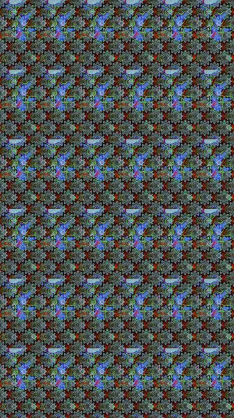 Raster illüstrasyonu. Mavi renkli Asya tekstili. Suluboya çiçekli çiçek deseni.