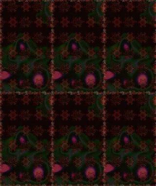 Renkli Bahar Temalı Kusursuz Arkaplan. Düz Çiçek Elementleri Tasarımı. Raster illüstrasyonunda kusursuz çiçek deseni. Siyah ve gri renkte çiçekler.