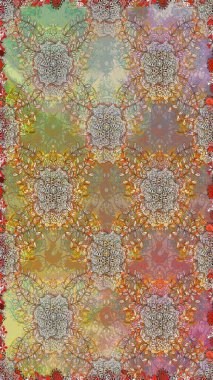 Tarafsız renklerde. Tarafsız renklerde bir papatya deseni. Raster illüstrasyonu.