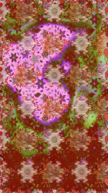 Şekillendirilmiş çiçeklerle kusursuz desen. Çiçek deseni duvar kağıdı, desen dolguları ve web sayfası arka planı için kullanılabilir. Süslü zentangılsız desen, soyut çiçeklerle süslenmiş..