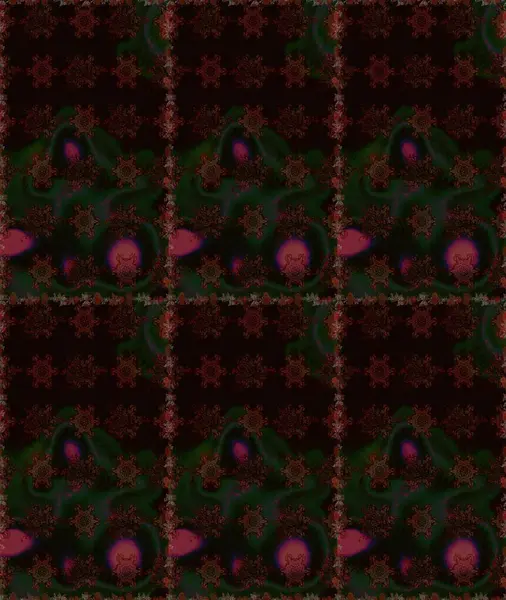 Renkli Bahar Temalı Kusursuz Arkaplan. Düz Çiçek Elementleri Tasarımı. Raster illüstrasyonunda kusursuz çiçek deseni. Siyah ve gri renkte çiçekler.