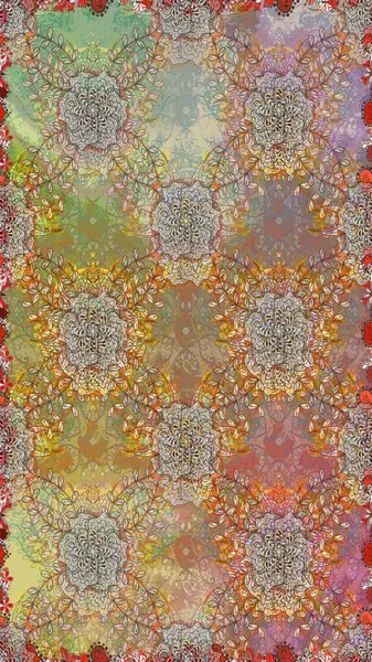 Tarafsız renklerde. Tarafsız renklerde bir papatya deseni. Raster illüstrasyonu.