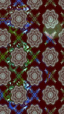 Küçük çiçekte güzel bir desen. Robot resim. Küçük renkli çiçekler. Motley illüstrasyonu. Çiçekli bahar çiçekleri. Moda baskıları için zarif bir şablon.