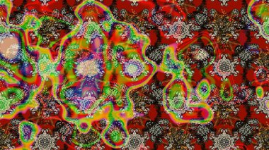 Güzel karalamalı çiçek desenli çizim. Güzel kumaş deseni. Raster illüstrasyonu. Küçük çiçekte sevimli çiçek deseni var..