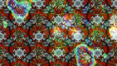 Kahverengi, yeşil ve nötr zemin üzerinde. Tekstil, kumaş, ambalaj, hatıra defteri için hoş bir çiçek arkaplanı. Elle çizilmiş çiçek desenli Raster çizimi. Çocuksu tasarım.