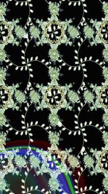 Çiçekli karalama şeklinde Raster çiçek deseni. Nazik, narin çiçek arkaplanı. Siyah, nötr ve mavi renkte çiçekler.