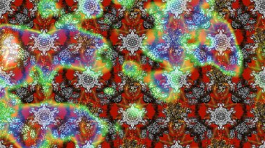 Raster illüstrasyonundaki çiçek desenli çizim. Renkli Bahar Teması eskiz kalıbı. Düz Çiçek Elementleri Tasarımı. Süslü kumaş deseni.