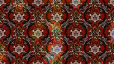 Çiçekli çiçek deseni, suluboya. Küçük çiçekte güzel bir çiçek deseni var. Raster deseni.