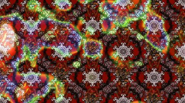 Tekstil, kumaş, ambalaj, hatıra defteri için hoş bir çiçek arkaplanı. Elle çizilmiş çiçek desenli Raster çizimi. Çocuksu tasarım. Kahverengi, kırmızı ve siyah arkaplanda.