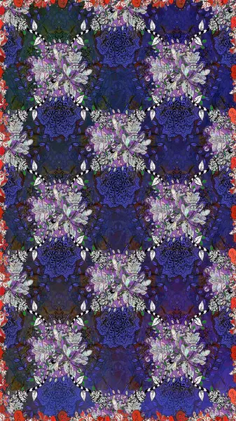 Raster Hip kumaş deseni. Eskiz Vintage Çiçek Deseni.