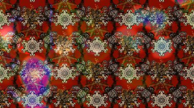 Raster Şirin kumaş deseni. Eskiz klasiği. Renkli Bahar Teması eskiz kalıbı. Düz Çiçek Elementleri Tasarımı.