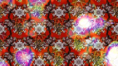 Küçük çiçekte güzel bir desen. Robot resim. Motley illüstrasyonu. Moda baskıları için zarif bir şablon. Küçük renkli çiçekler. Çiçekli bahar çiçekleri.