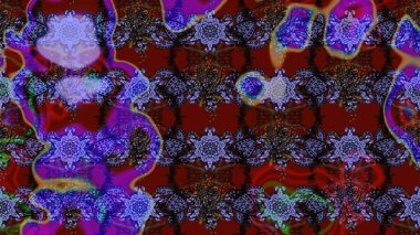 Raster çiçek desenli çiçek deseni, yapraklar, dekoratif elementler, sıçrama, lekeler, el çizimi kontur çizgileri ve Doodle çizim stili, grafik raster çizim çizimi.