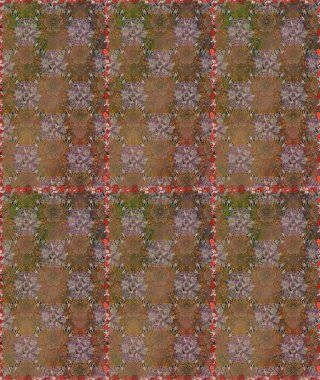 Sevimli çiçek raster deseni. Düz Çiçek Elementleri Tasarımı. Kahverengi ve bej renkli çiçekler. Renkli Bahar Teması çizim şablonu.