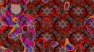 Çiçekler suluboya tarzında kahverengi, kırmızı ve siyah renklerde. Suluboya çizim kalıbı. Çiçek izi.