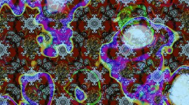 Eskiz arkaplan modeli. Mavi, kahverengi ve nötr renklerde yaprakları olan yabani çiçekler. Raster illüstrasyonu. Suluboya, elle çizilmiş.