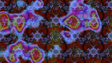 Sketch Colour Spring Theme eskiz kalıbı. Mor, kahverengi ve mavi renkte çiçekler. Düz Çiçek Elementleri Tasarımı. Sevimli çiçek raster deseni.