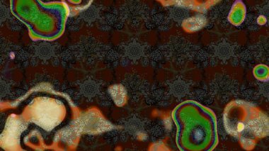 Hediye ambalaj kağıdı, tebrik kartları, posterler ve pankart tasarımı. Raster düz çiçek çizim deseni. Kahverengi, gri ve yeşil renkte çiçekler.