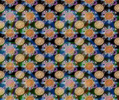 Raster illüstrasyonu. Güzel, parlak, pürüzsüz kumaş, tuval. Çiçek çelengi. Kıvırcık, parlak örgü. Eski moda arka plan. Desen, çizim, çiçek sınırı..