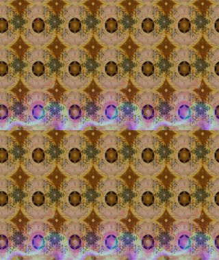 Bir sürü kahverengi ve soyut çiçekli tropik eskiz deseni. Varicolobrown Raster çizimi. Küçük çiçekte sevimli çiçek deseni var..