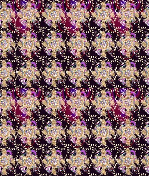 Raster çiçek izi. Klasik taslak çizimi. Raster Yumuşak kumaş deseni. Çiçekli siyah çizim deseni.