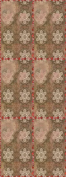 Kahverengi ve bej renkli çiçekler. Şirin çiçek elementleri. Robot resim. Raster illüstrasyonu.