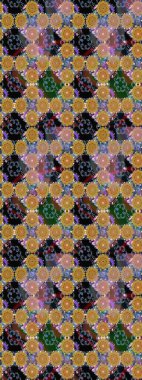 Renkli Bahar Teması eskiz kalıbı. Düz Çiçek Elementleri Tasarımı. Kahverengi renkli çiçekler. Raster illüstrasyonunda çiçek deseni çizimi.