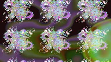 Moda baskıları için zarif bir şablon. Modern çiçek arkaplanı. Parlak renkli çiçekli ve yeşil yapraklı harika bir çiçek deseni. Halk stili.