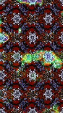 Şirin tekstil tarzında, kahverengi, siyah ve gri renkte. Çiçek arkaplan. Çiçek duvar kâğıdı. Raster illüstrasyonu. Renkli çizim deseni.