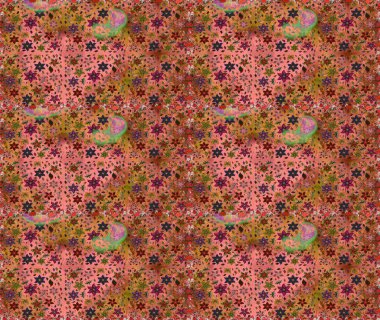 Küçük ölçekli çiçek basit şirin desende. Üretim, duvar kağıdı, baskı, hediye paketi ve scrapbooking Tekstil veya kitap için çiçek sorunsuz arka plan kapsar. Raster illüstrasyon.