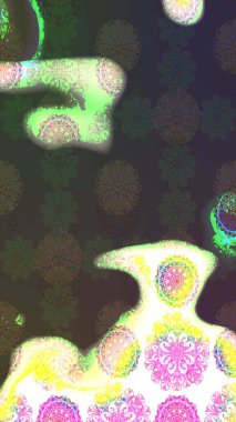 Güzel çiçek deseni. Düz Çiçek Elementleri Tasarımı. Renkli Bahar Teması eskiz kalıbı. Yeşil renkte çiçekler.