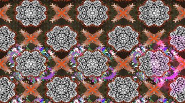 Raster illüstrasyonu. Tekstil veya kitap kapakları, imalat, duvar kağıtları, baskı, hediye paketi ve yapıştırma kitabı için çiçek eskizi geçmişi. Küçük ölçekli çiçeklerdeki basit sevimli desen.