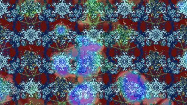 Suluboya çizim kalıbı. Çiçek izi. Suluboya tarzında mavi, kırmızı ve nötr renkte çiçekler.