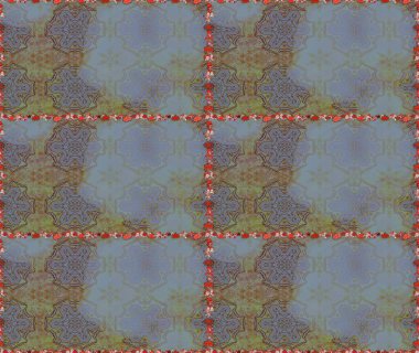 Düz Çiçek Elementleri Tasarımı. Renkli Yaz Temalı Kusursuz Arkaplan. Modaya uygun kumaş deseni. Sevimli çiçek raster deseni.