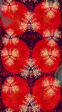 Raster illüstrasyonu. Güzel kumaş deseni. Bahar çiçekli güzel bir çiçek deseni..