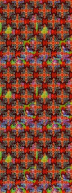 Raster suluboya çiçek deseni, narin çiçekler, kırmızı çiçekler, tebrik kartı şablonu. Raster Güzel kumaş deseni.