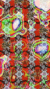 Düz Çiçek Elementleri Tasarımı. Tarafsız, kırmızı ve gri renkte çiçekler. Renkli Bahar Teması eskiz kalıbı. Raster illüstrasyonunda çiçek deseni çizimi.