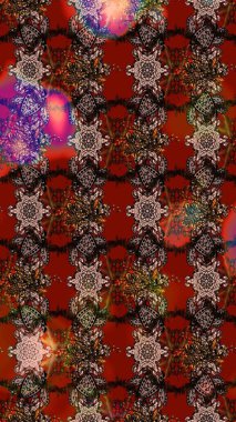 Motley illüstrasyonu. Küçük çiçekte güzel bir desen. Robot resim. Küçük renkli çiçekler. Çiçekli bahar çiçekleri. Moda baskıları için zarif bir şablon.