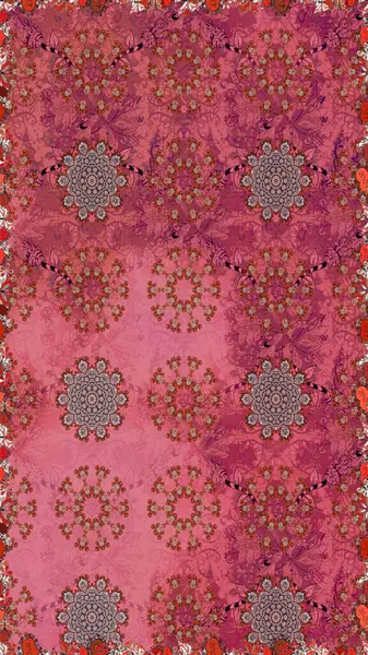 Beautiful fabric pattern. Raster illustration. Cute seamless floral print with spring flowers.