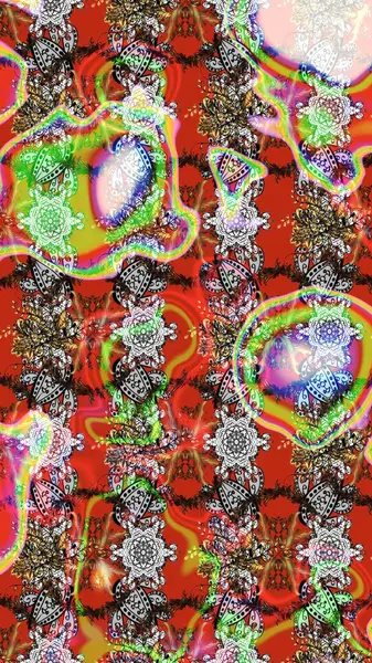 Düz Çiçek Elementleri Tasarımı. Tarafsız, kırmızı ve gri renkte çiçekler. Renkli Bahar Teması eskiz kalıbı. Raster illüstrasyonunda çiçek deseni çizimi.