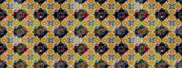 Suluboya, elle çizilmiş. Sarı üzerine çiçekler. Raster hisseleri. Taslak arkaplan deseni.