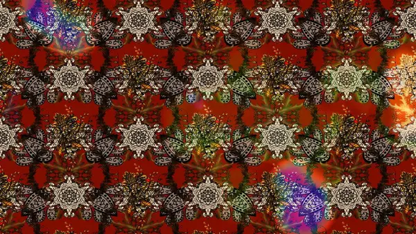 Hediye ambalaj kağıdı, tebrik kartları, posterler ve pankart tasarımı. Kahverengi, kırmızı ve bej renkli çiçekler. Raster düz çiçek çizim deseni.