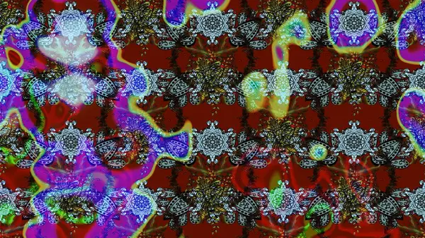 Çiçek desenli eskiz, darbeler, sıçramalar, yaz çiçekleri. Kırmızı, mavi ve kahverengi renkte çiçekler. Raster illüstrasyonu.