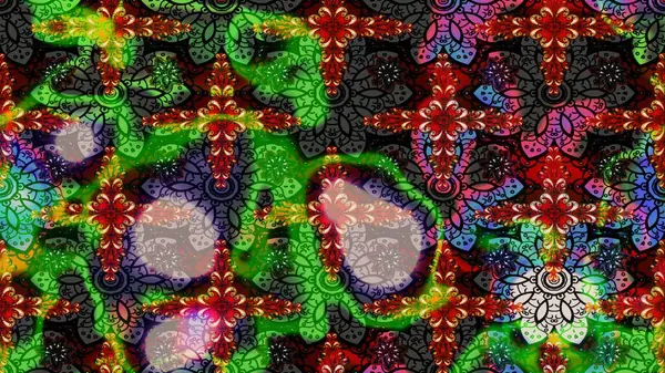 Raster deseni. Çiçekli çiçek deseni, suluboya. Süslü kumaş deseni.