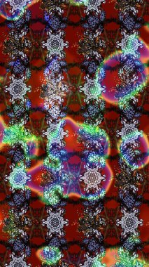 Raster çiçek desenli çiçek deseni, yapraklar, dekoratif elementler, sıçrama, lekeler, el çizimi kontur çizgileri ve Doodle çizim stili, grafik raster çizim çizimi.